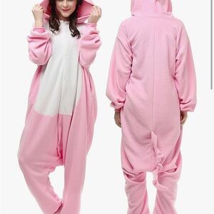 Pink Hooded Pig Onesie Pajamas